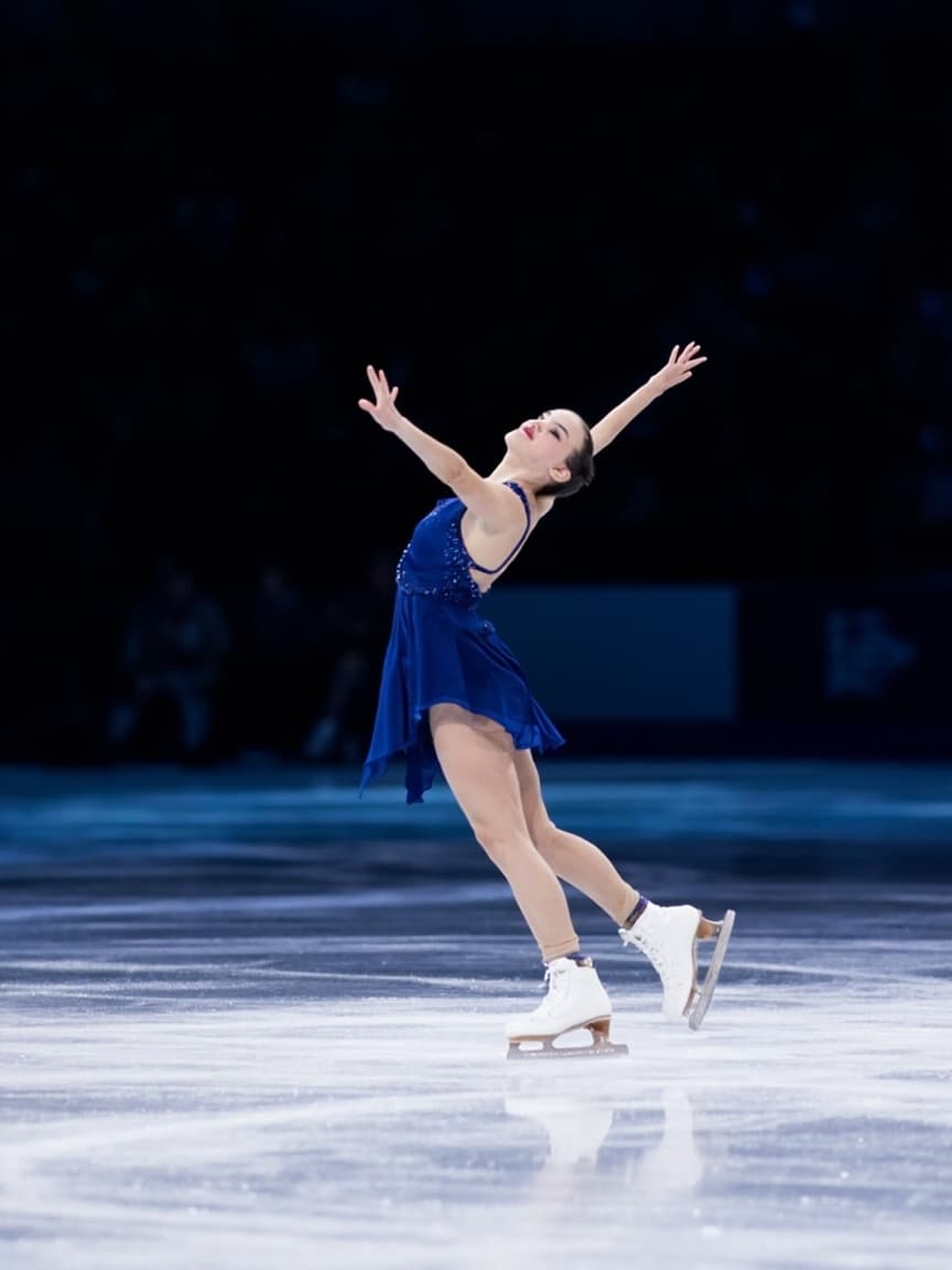Figure skater performing